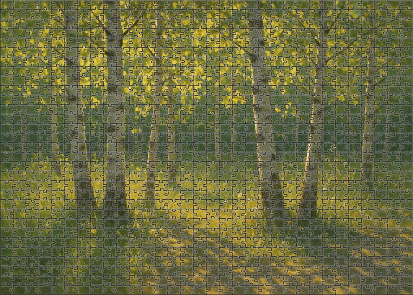 Sunlit Aspen Breeze Custom Jigsaw Puzzle