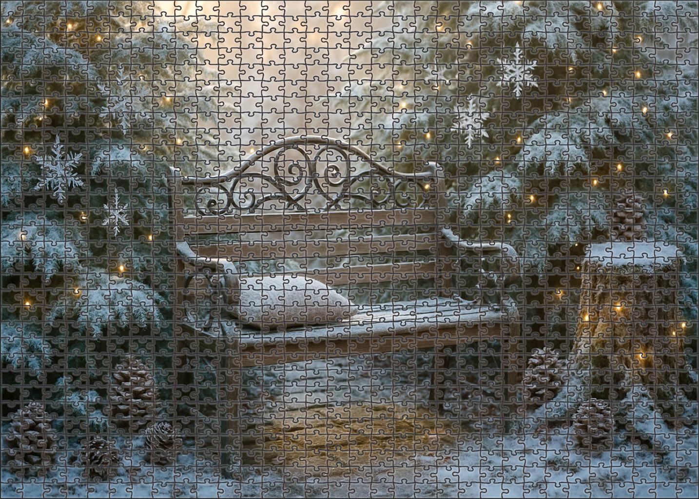 Frost-kissed Evergreen Nook Family Puzzles