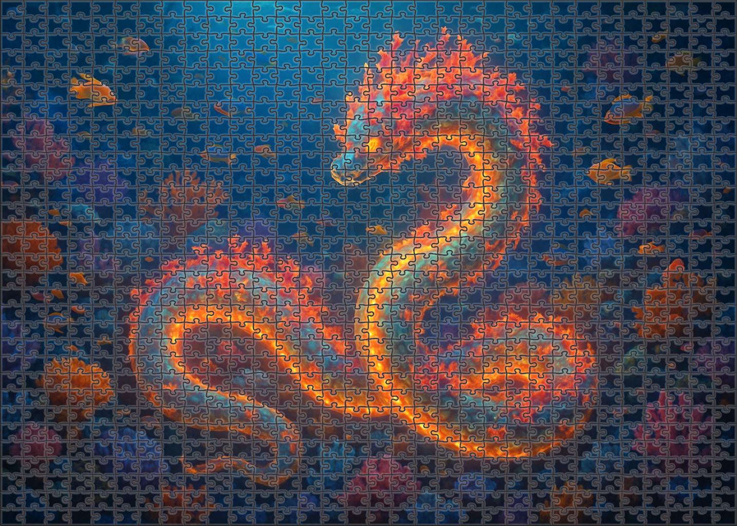 Luminescent Coral Serpent Challenging Puzzles
