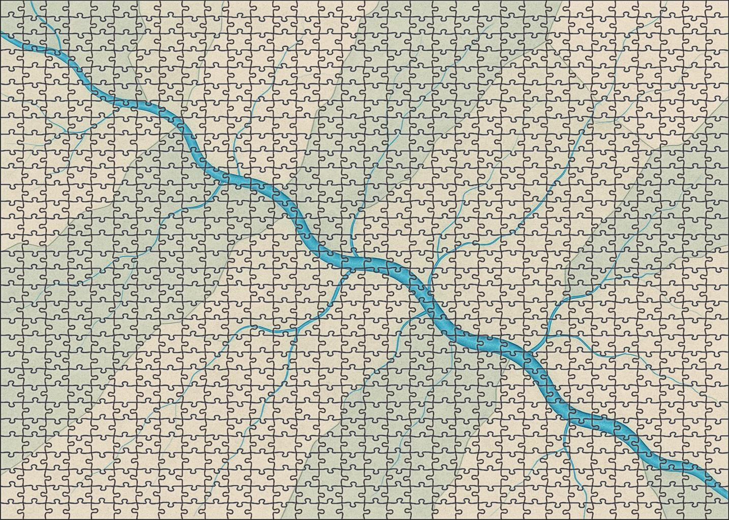 Rivers And Watershed Schematic 500 Piece Puzzle