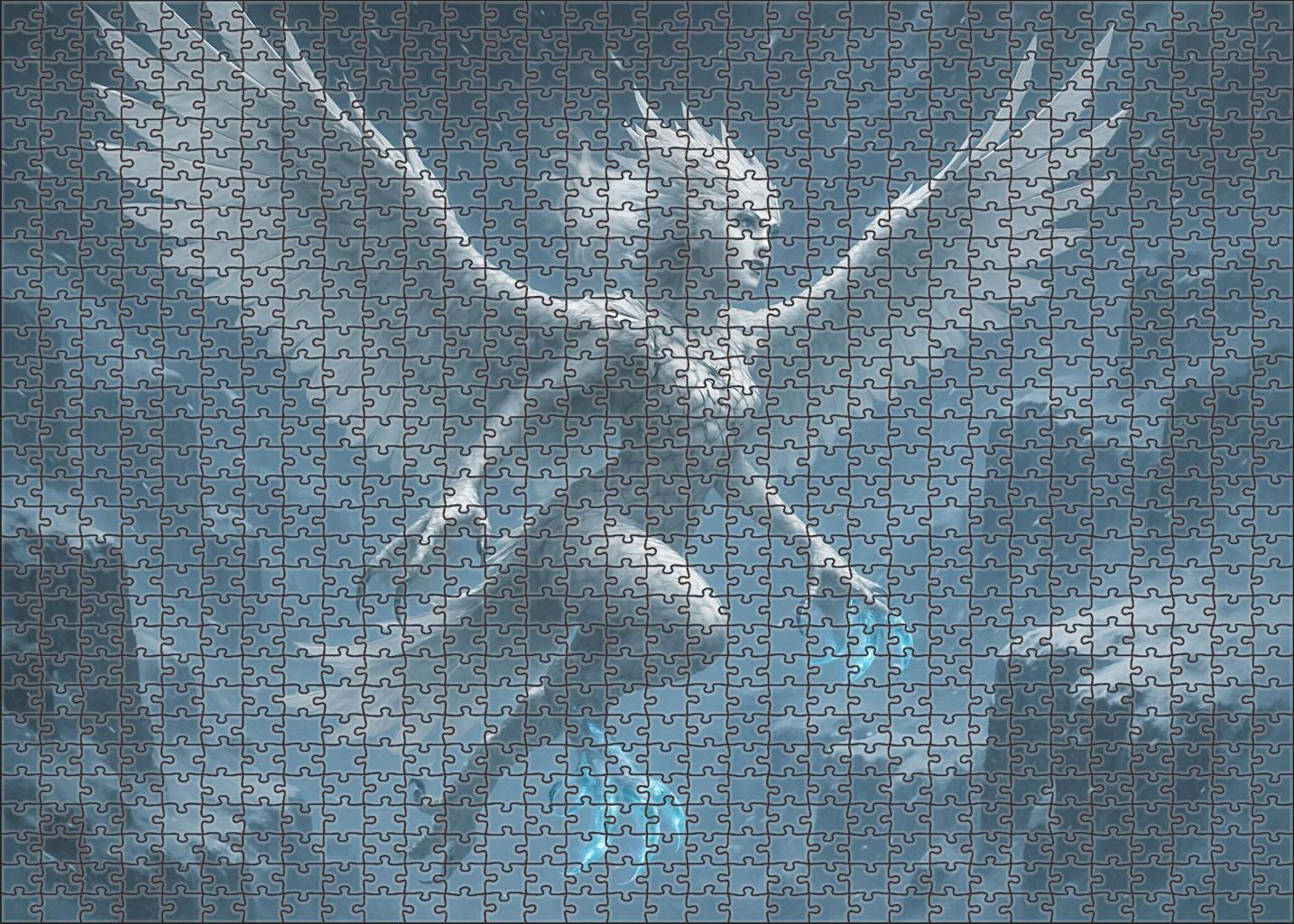 Frostveil Harpy Glacial Cliffside Flyer With Crystal Talons Challenging Puzzles