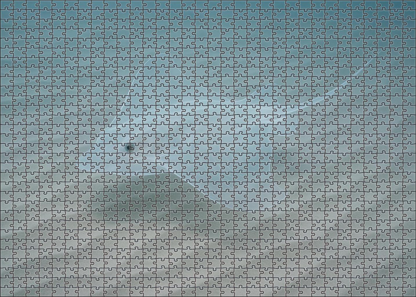 Ghost Glider Ray Ethereal Flat-bodied Filter-feeder With Transparent Fins Mini Puzzle