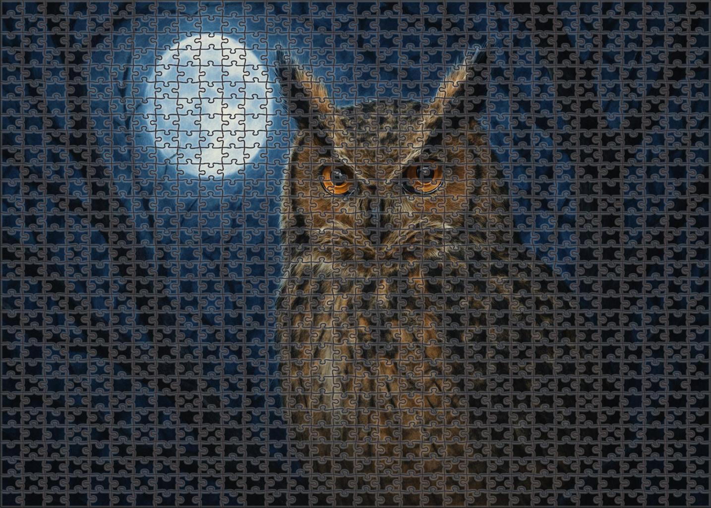 Great Horned Owl Nocturnal Sentinel Puzzle Fun