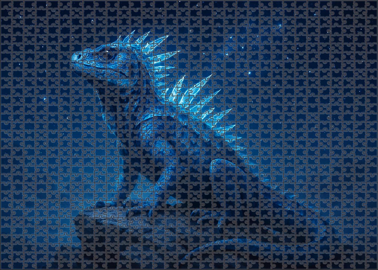Starspike Basilisk Crystal-spined Reptile With Cosmic Breath Large Format Puzzle