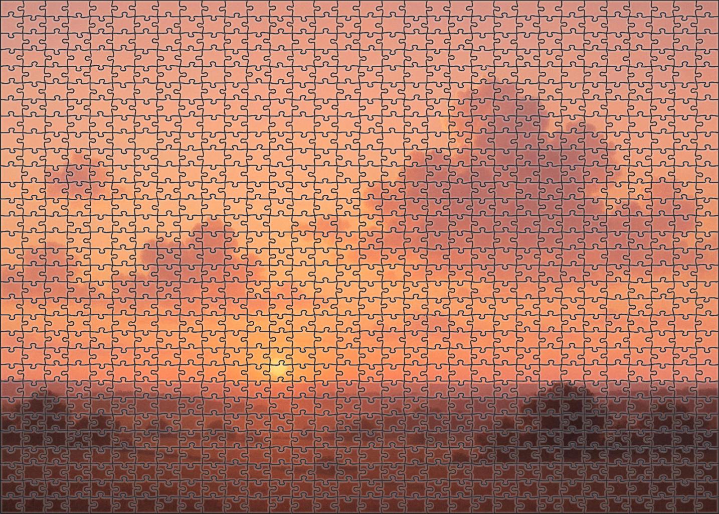 Rose Gold Horizon Glow Puzzle Collection