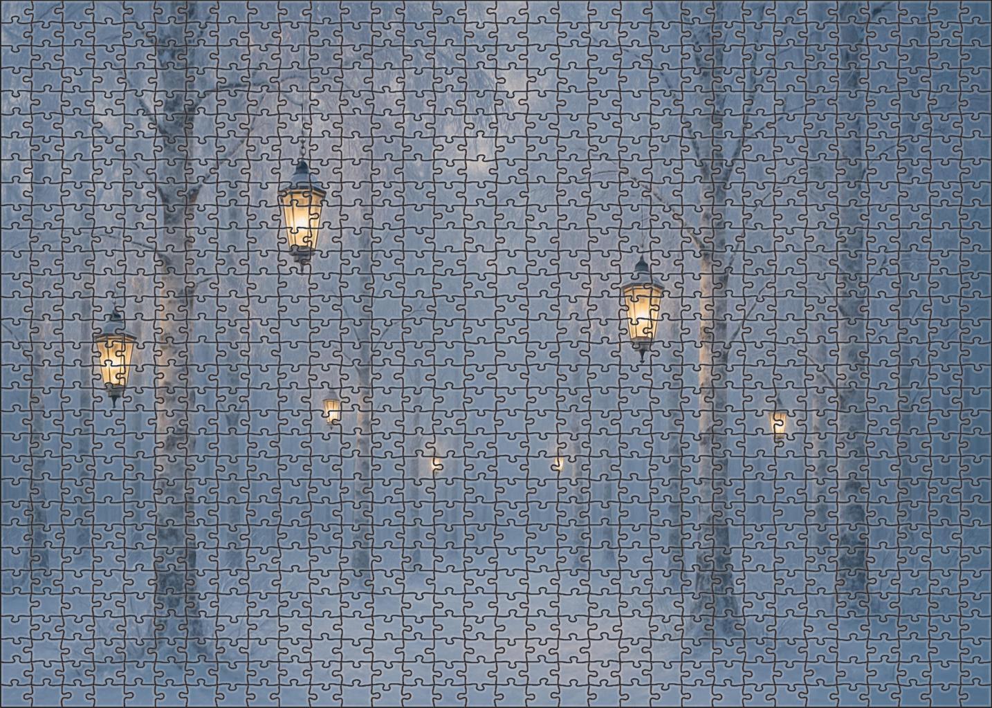 Silver Frost Forest Glimmer Puzzle Collection