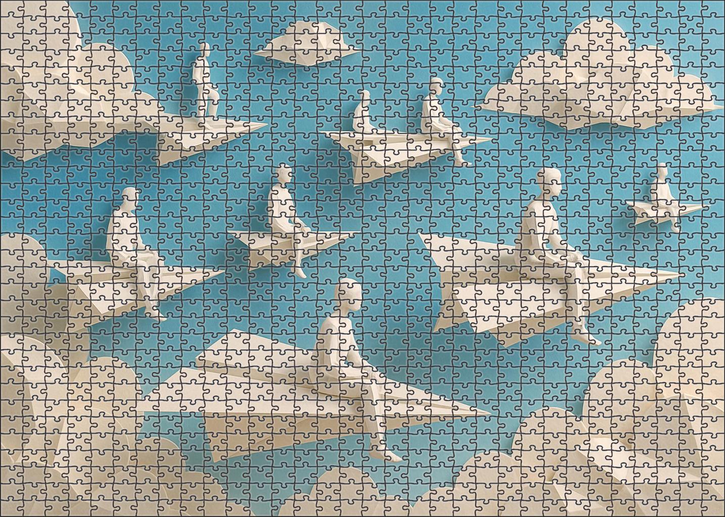 The Paper Plane Aviary 200 Piece Puzzle