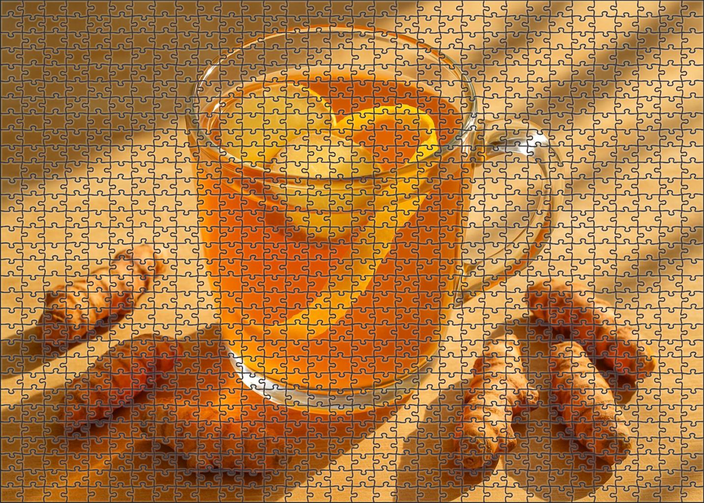 Golden Aura Herbal Blend With Turmeric Ginger And Citrus Zest 200 Piece Puzzle