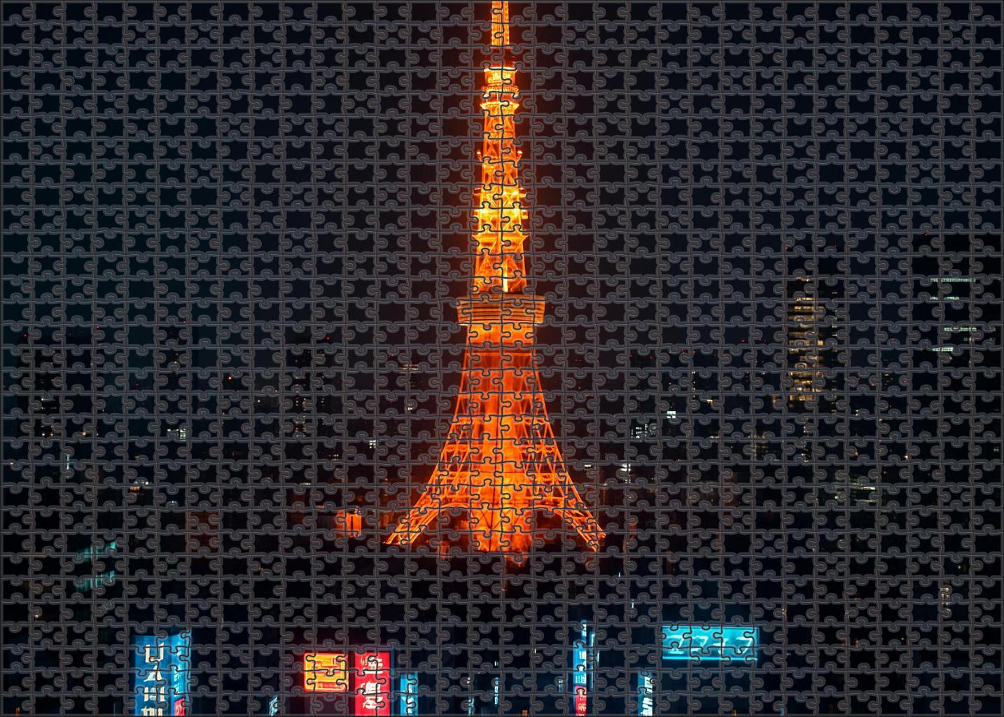 Tokyo Tower Dominating Minato Tokyo Japan Recognized By 6533 Globally As A Symbol Of Postwar Reconstruction And Modern Broadcast Technology Easy Puzzles