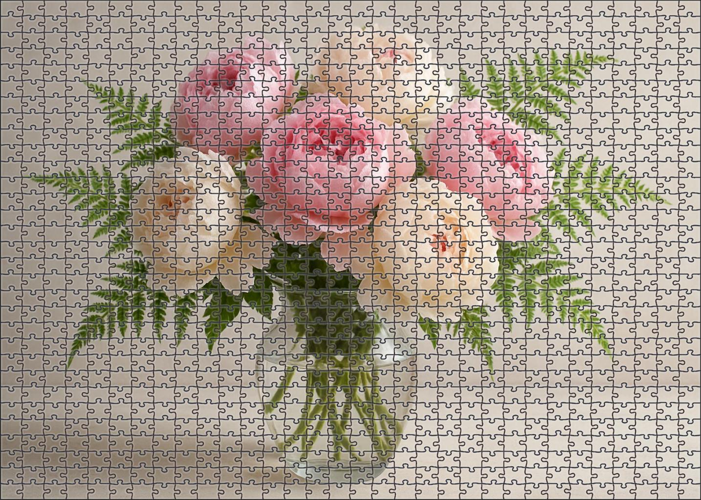 Peony And Fern Elegance Puzzle Collection