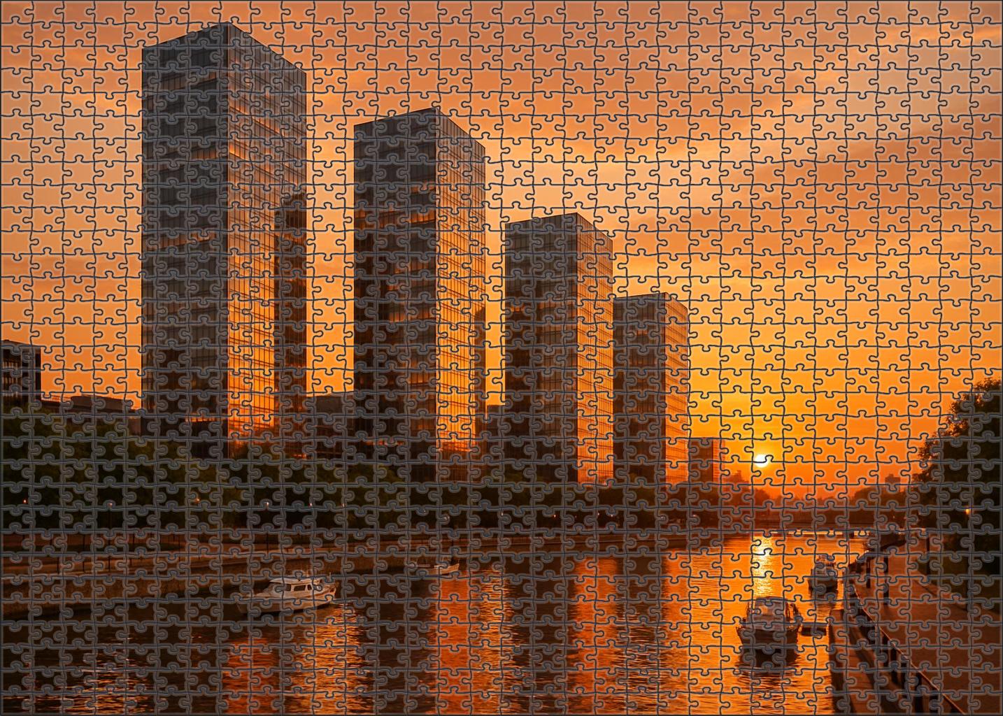 Buenos Aires Puerto Madero Skyline Modern Luxury With Riverfront Glamour 300 Piece Puzzle