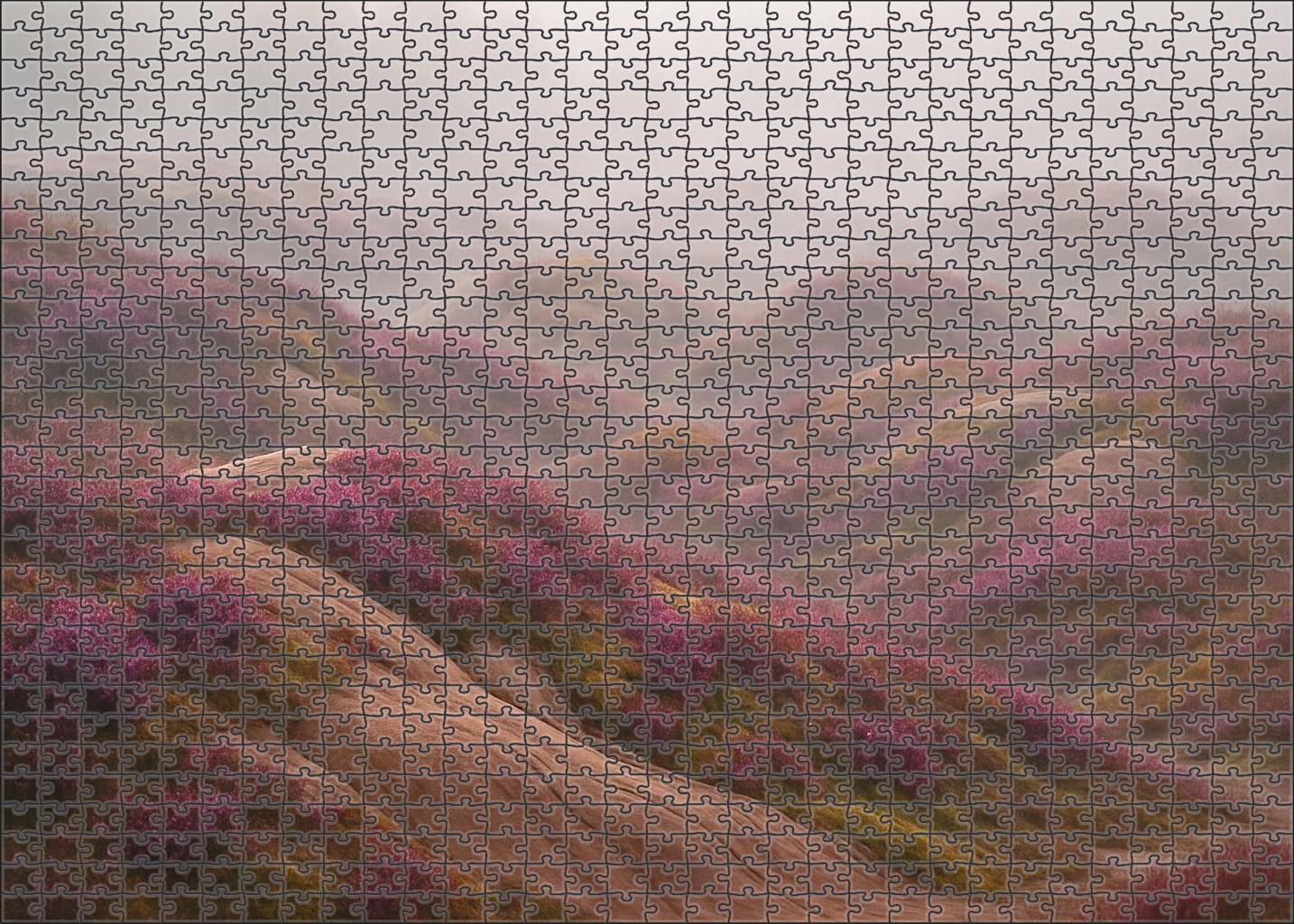 Rolling Highlands Of Heather And Moss Mini Puzzle