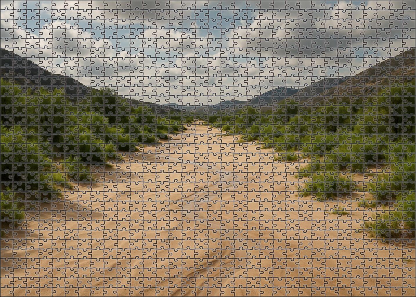 Ephemeral Wash Valleys 1000 Piece Puzzle