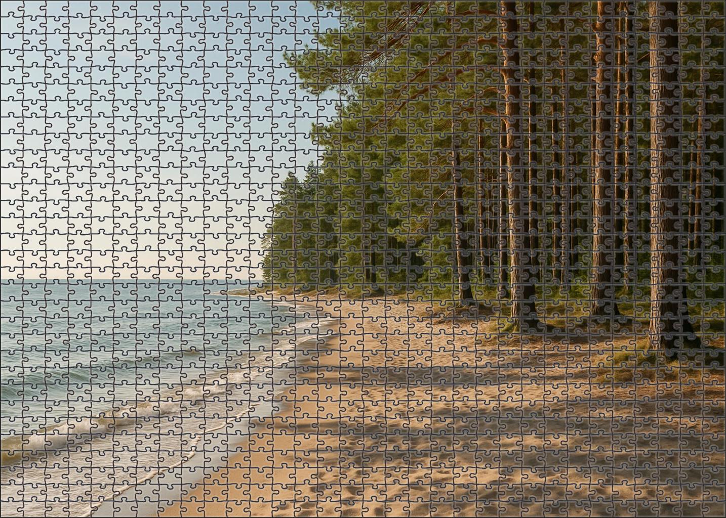 Secluded Pine Beach Mini Puzzle