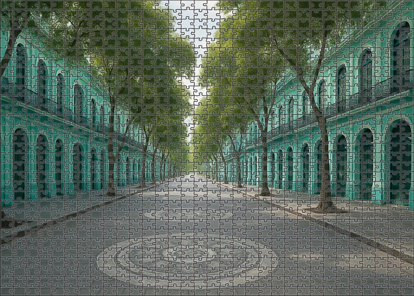 Teal Promenade Family Puzzles