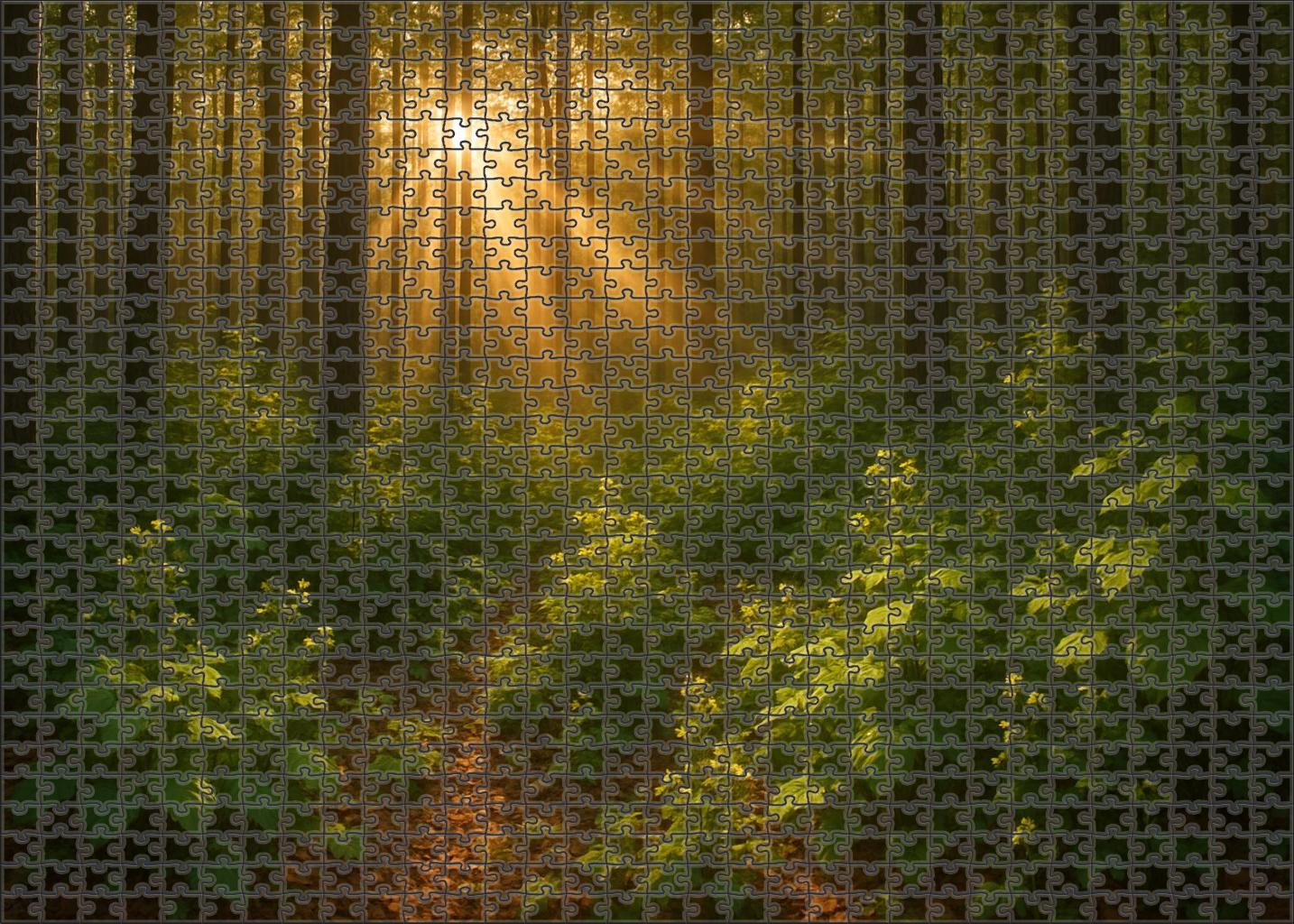 Golden Hour Thicket Unique Puzzle Design