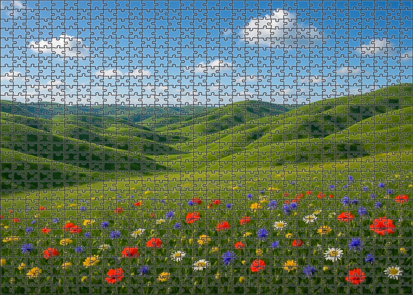 Verdant Hilltop Escarpment 20 Piece Puzzle