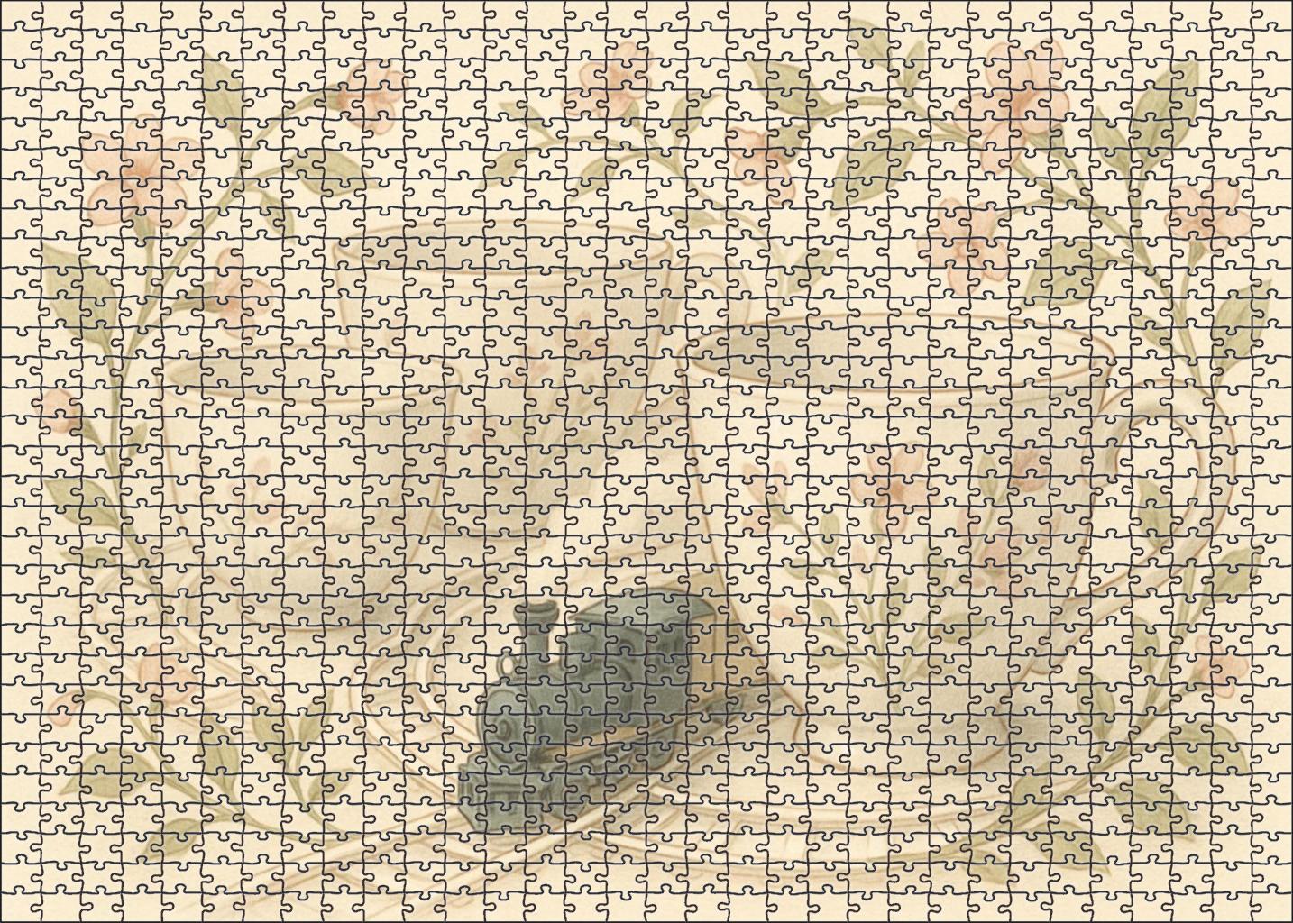 Tea Garden Train Adventure 500 Piece Puzzle