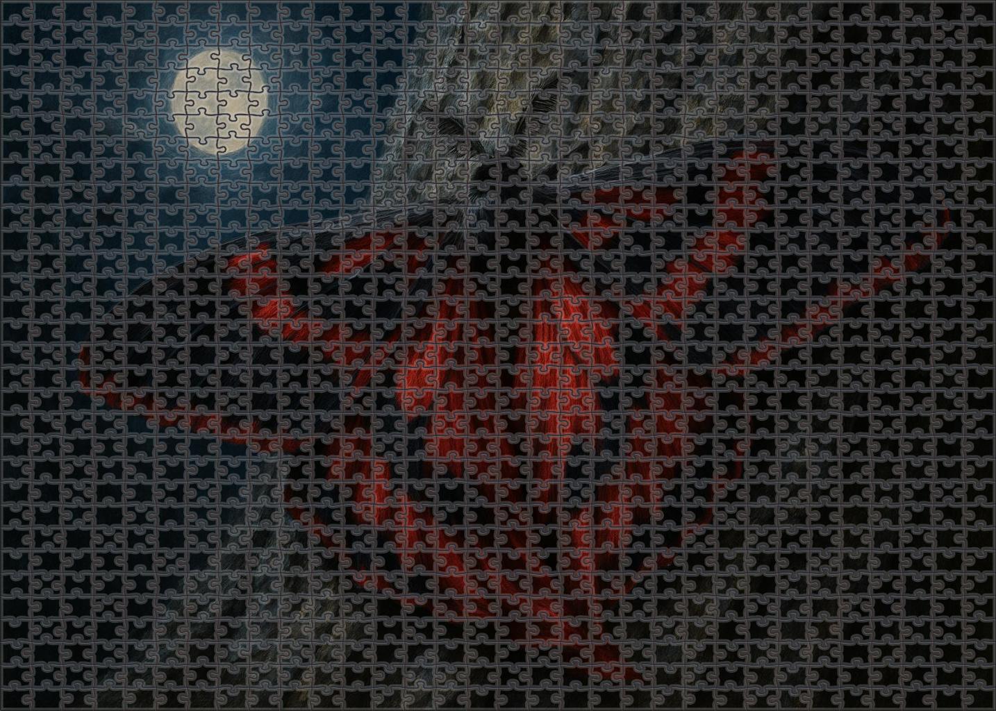 Crimson Veil Moth Large Insect With Flowing Wing Patterns Puzzle Fun