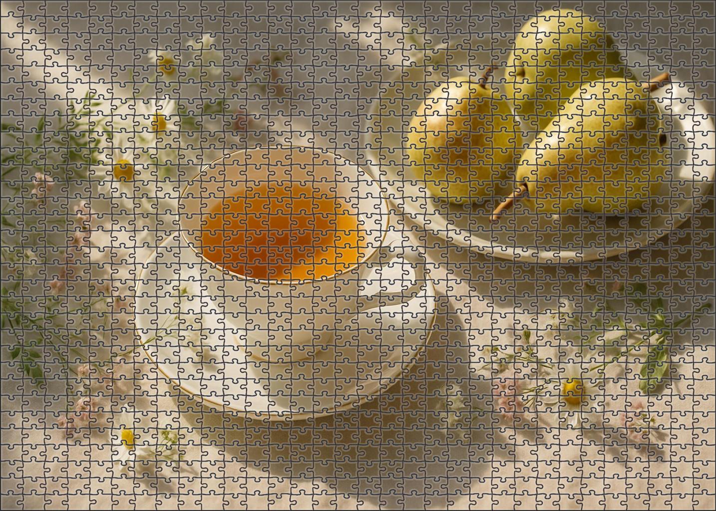 Sunlit Meadow White Tea Puzzle Fun