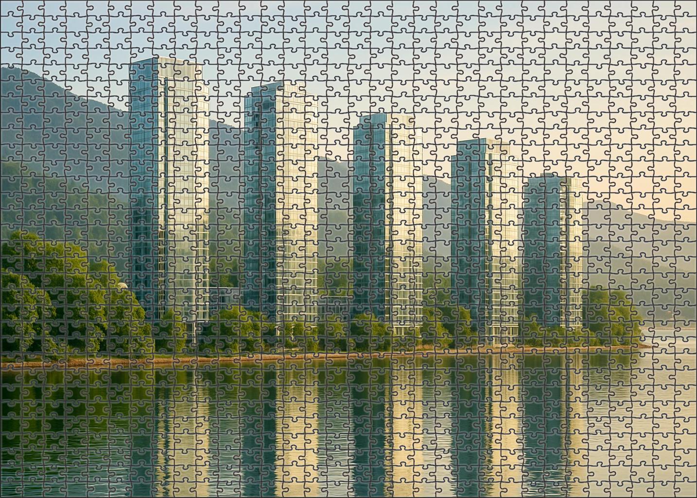 Vancouver Downtown Skyline Known For Its Mountain Backdrop And Sustainable Urban Planning Puzzle For Kids
