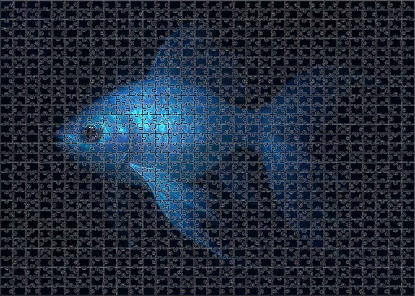 Opal Crest Fish Deep Water Species With Luminescent Scales And Intricate Fins Custom Jigsaw Puzzle