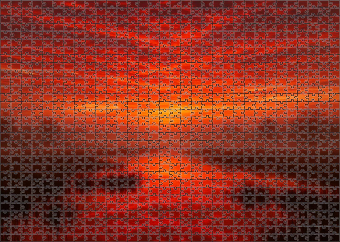 Crimson Horizon Veil Puzzle Collection