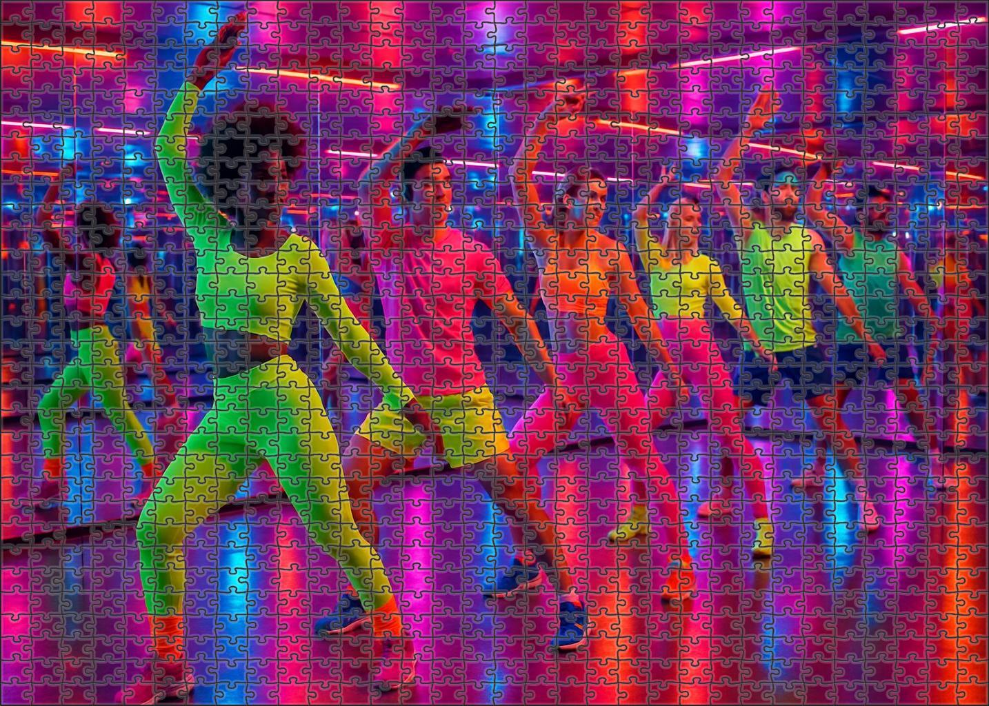 Retro Dance Craze Energetic Choreography Set To Synth-heavy Upbeat Anthems Easy Puzzles