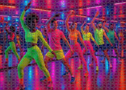 Retro Dance Craze Energetic Choreography Set To Synth-heavy Upbeat Anthems Easy Puzzles