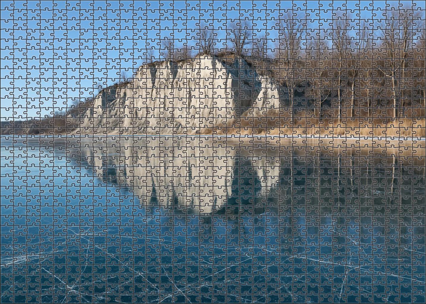 Frozen Lake Mirror 1000 Piece Puzzle