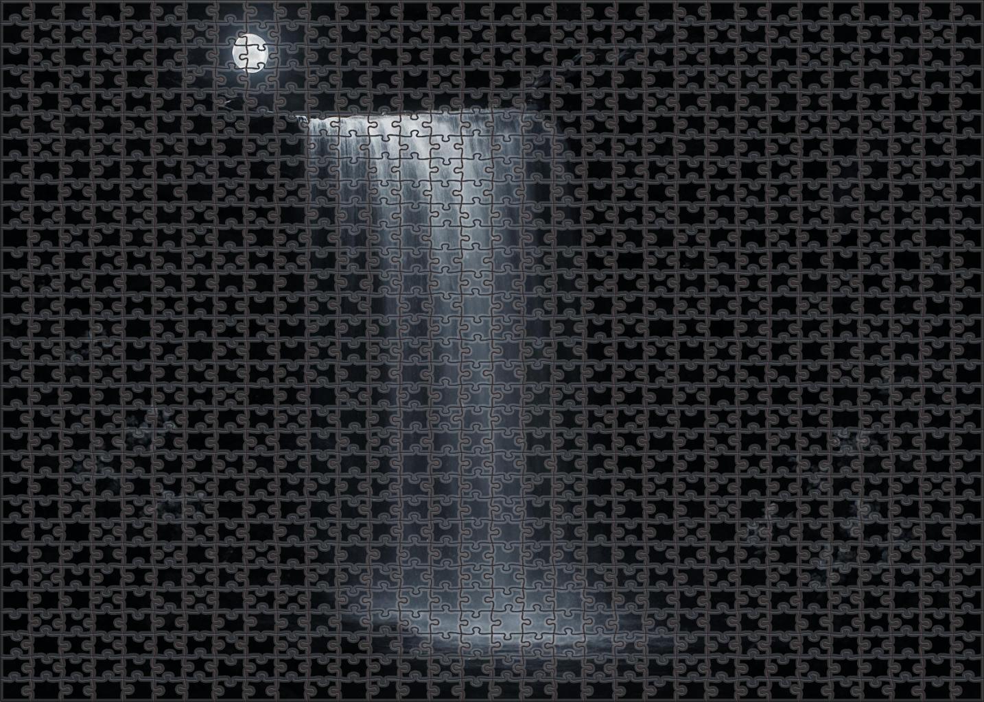 Midnight Driftfall Custom Jigsaw Puzzle