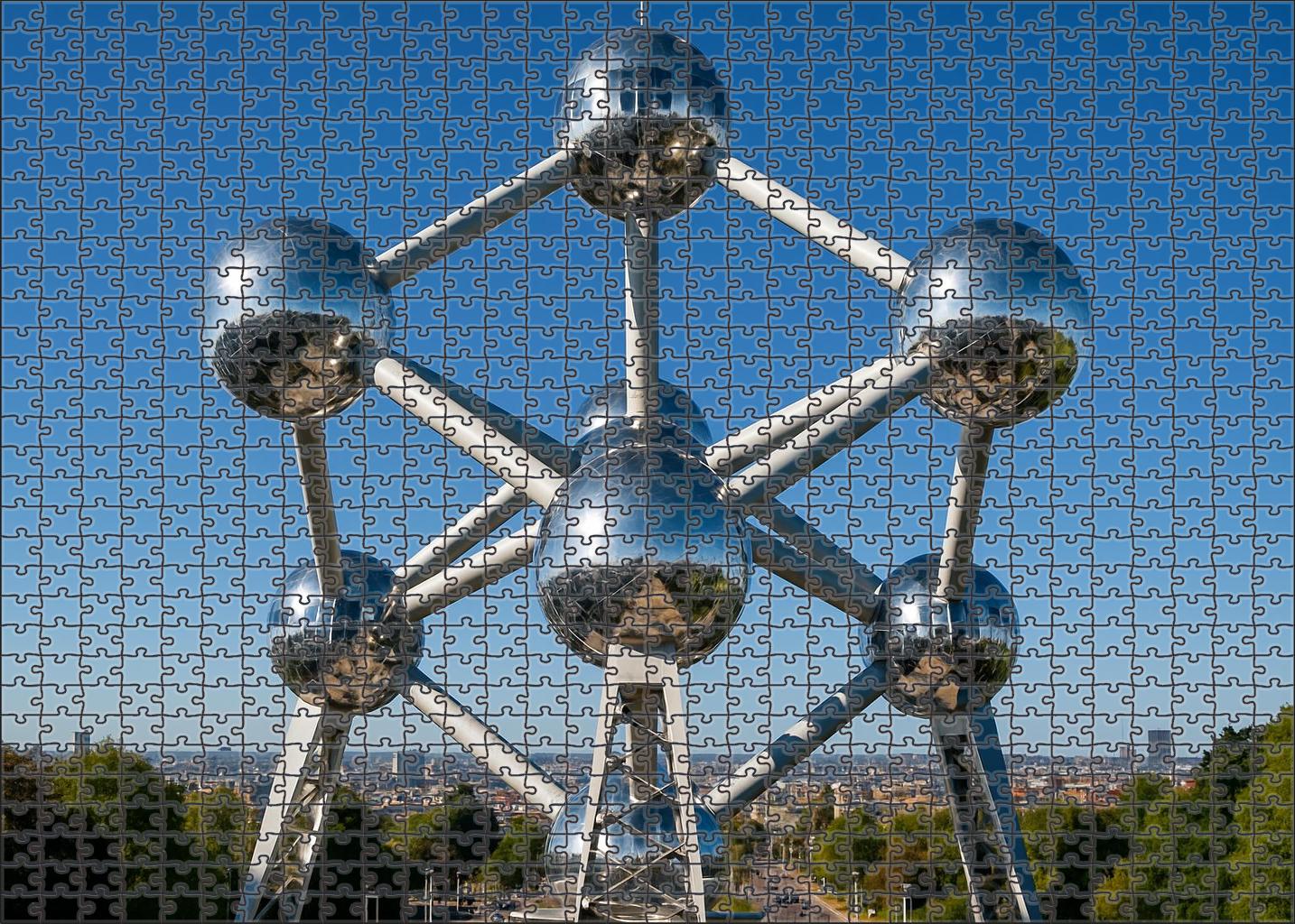 The Atomium Situated In Brussels Belgium Identified By 6850 Globally As A Symbol Of Scientific Progress And Futuristic Design Unique Puzzle Design