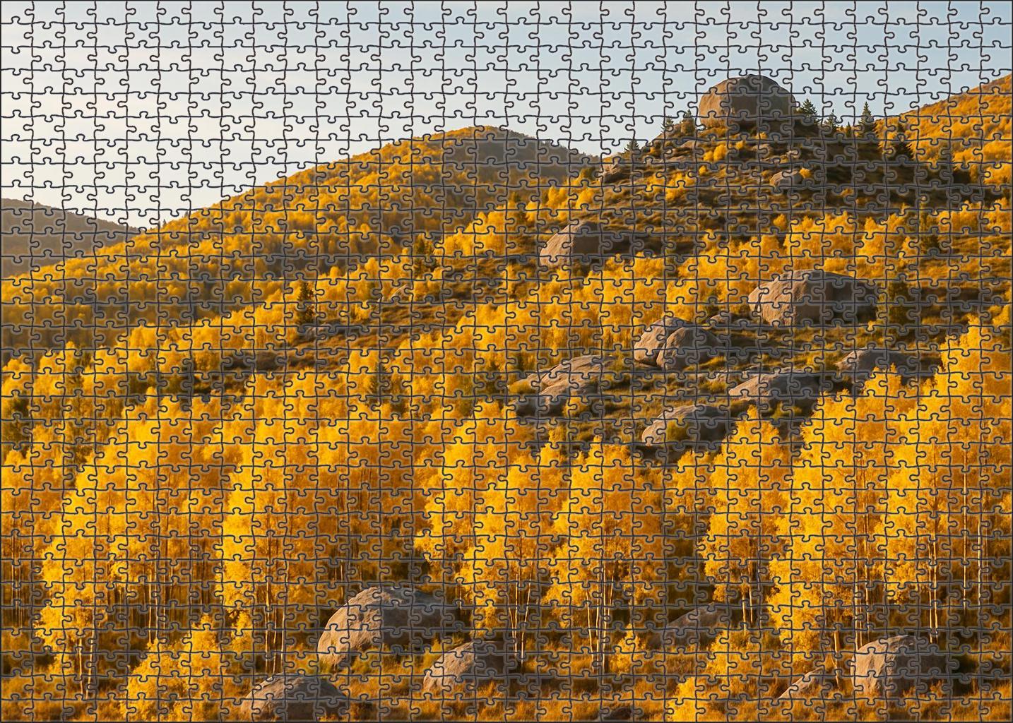 Golden Aspen Ridge 500 Piece Puzzle