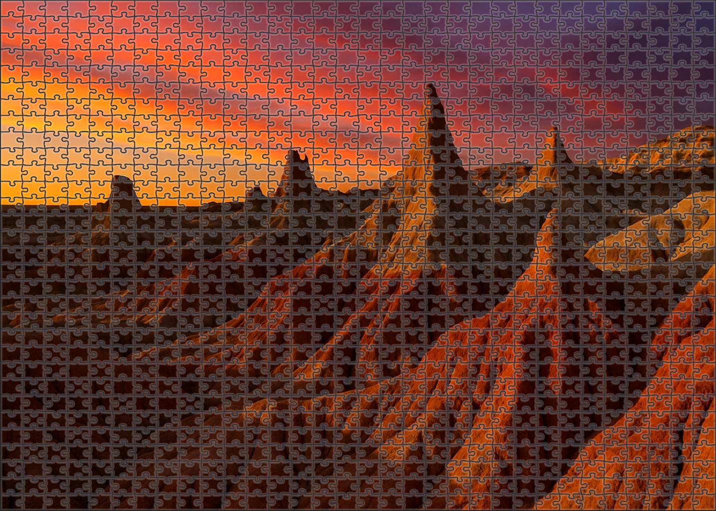 Sunset Ridge Badlands Puzzle Collection