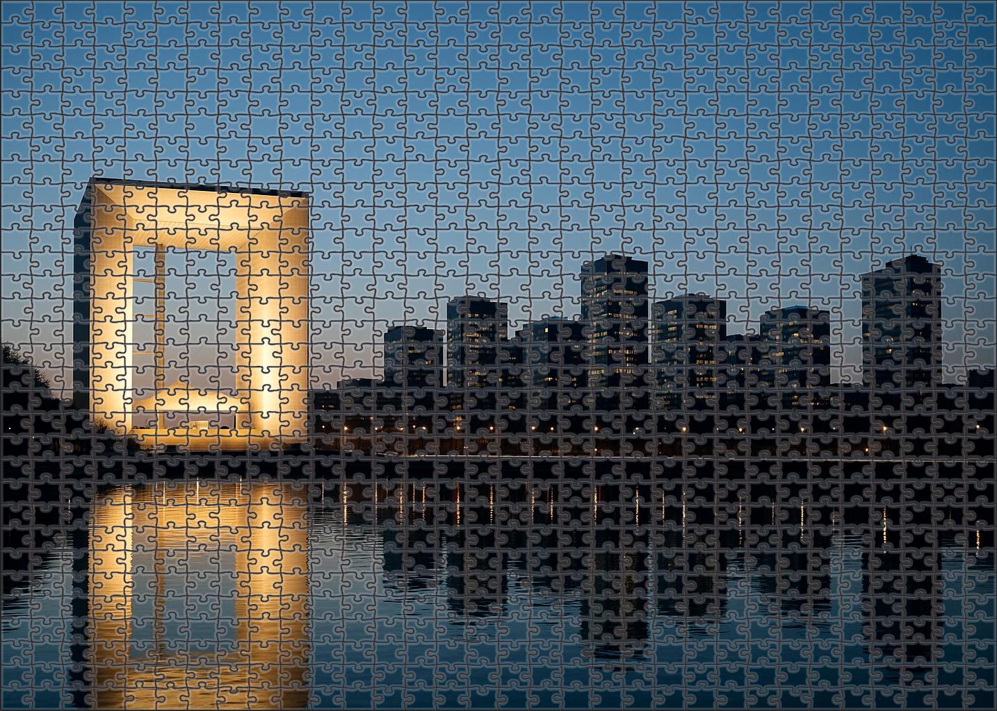 Paris La Dfense Skyline Europe's Leading Business District With Postmodern Skyscrapers 300 Piece Puzzle