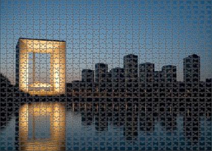 Paris La Dfense Skyline Europe's Leading Business District With Postmodern Skyscrapers 300 Piece Puzzle