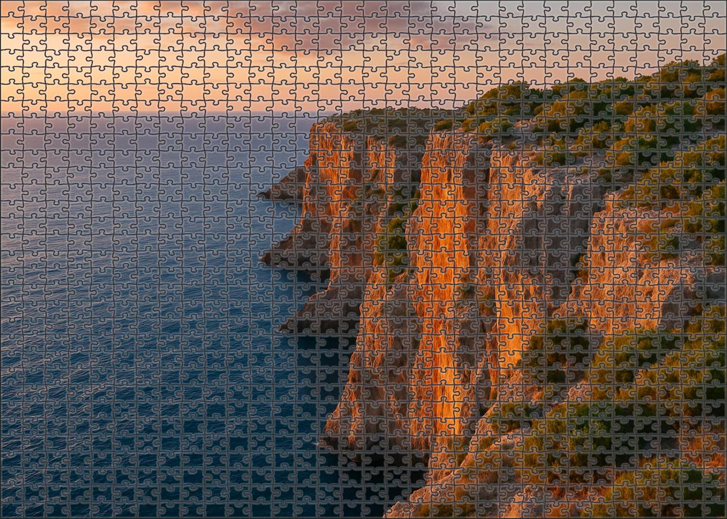 Twilight Coastal Bluffs Custom Jigsaw Puzzle
