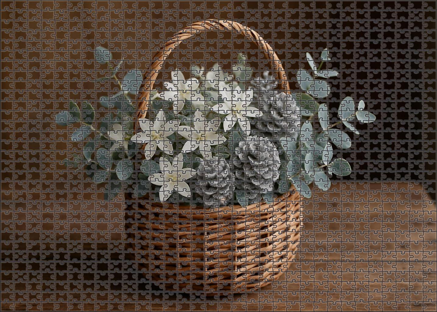 Frost-kissed Winter Basket Puzzle Collection