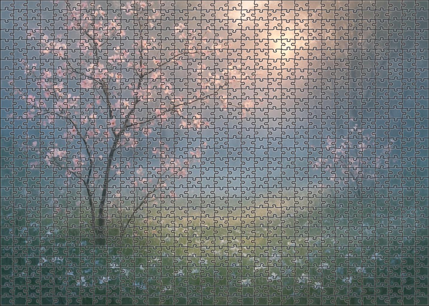 Blossom Glade At Dawn Custom Jigsaw Puzzle