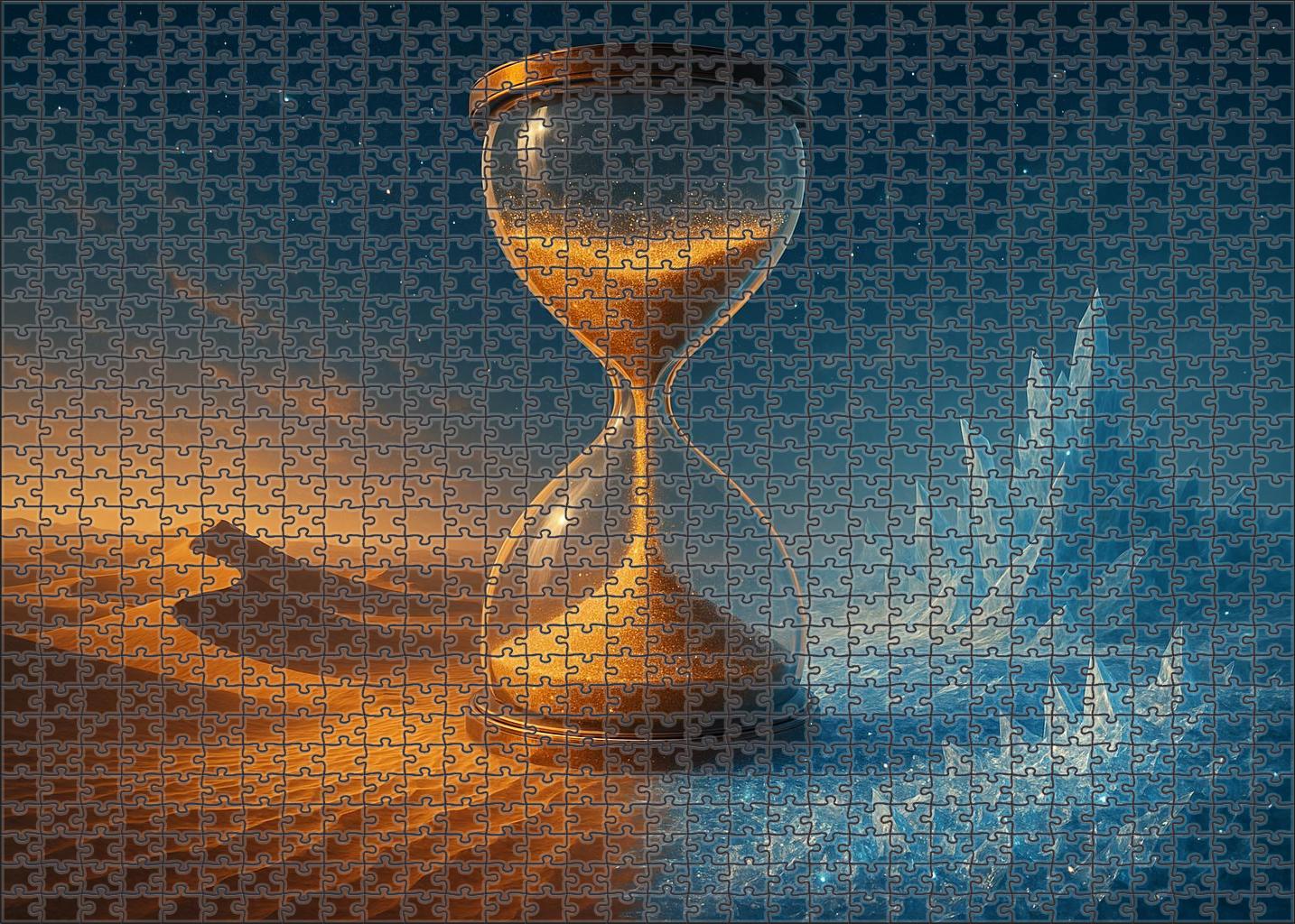 Crystal Hourglass Horizon Sands Flowing Backward Through Time Puzzle Fun