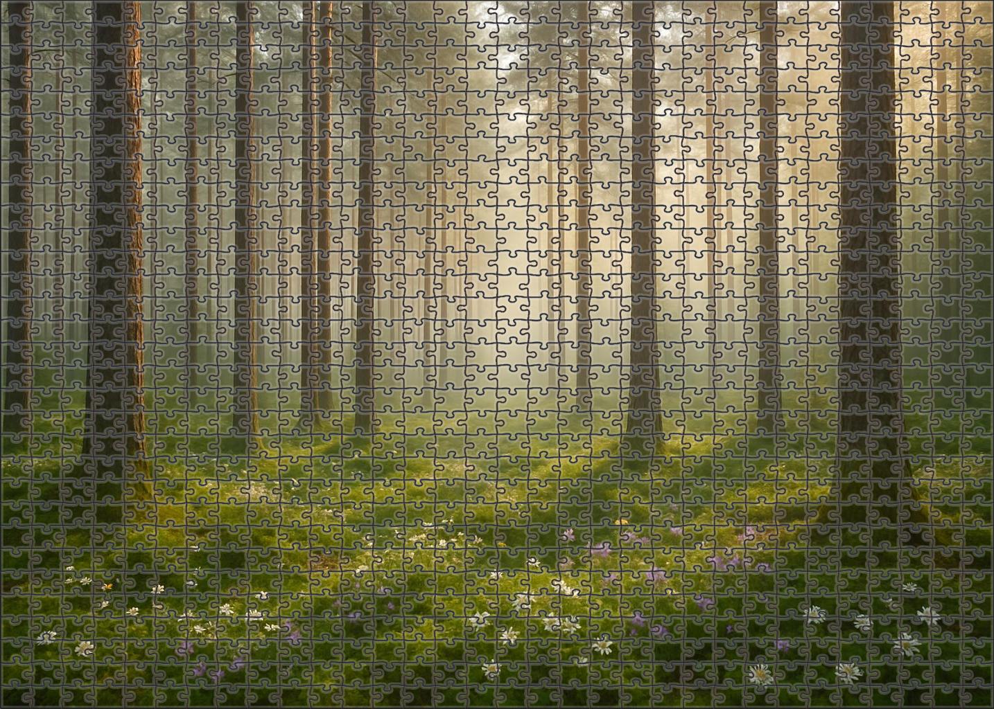 Veil Of Whispering Pines Large Format Puzzle