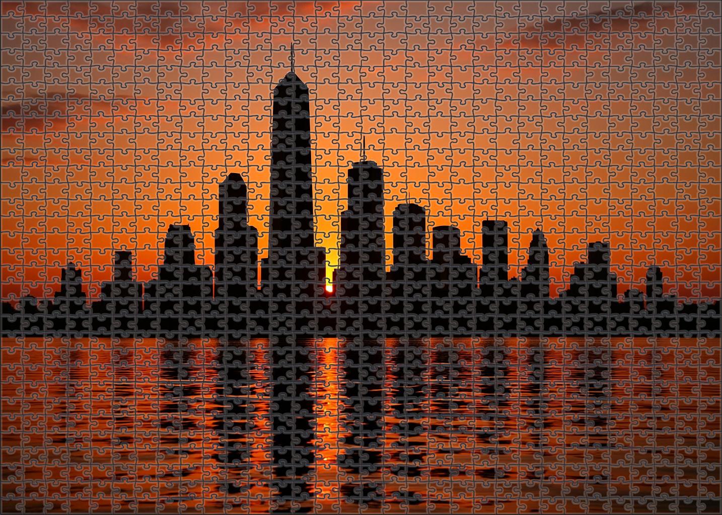 Chicago Loop Skyline Recognized For Its Continuous Waterfront Panorama Puzzle For Adults