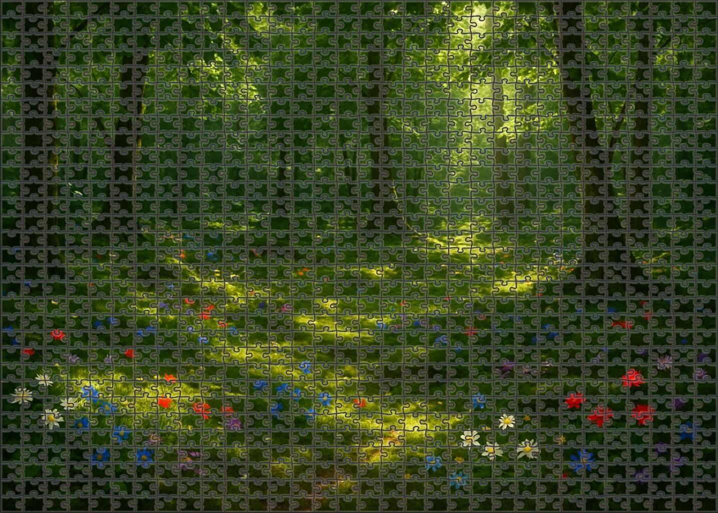 Sun-dappled Forest Glade 100 Piece Puzzle