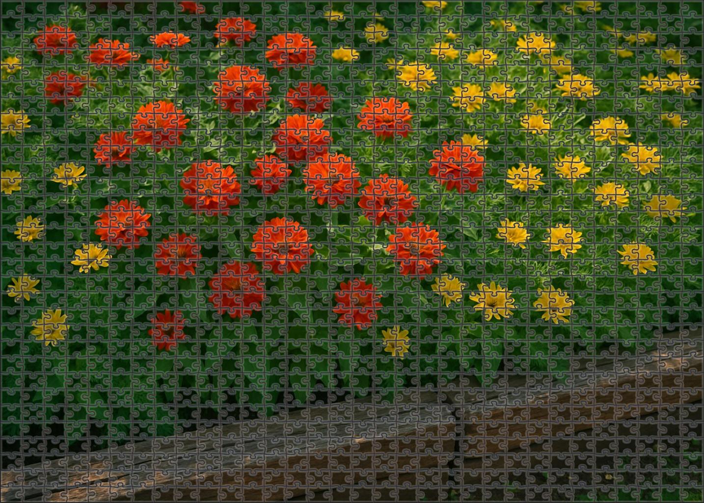 Sunset Serenade Garden Bed Puzzle For Adults