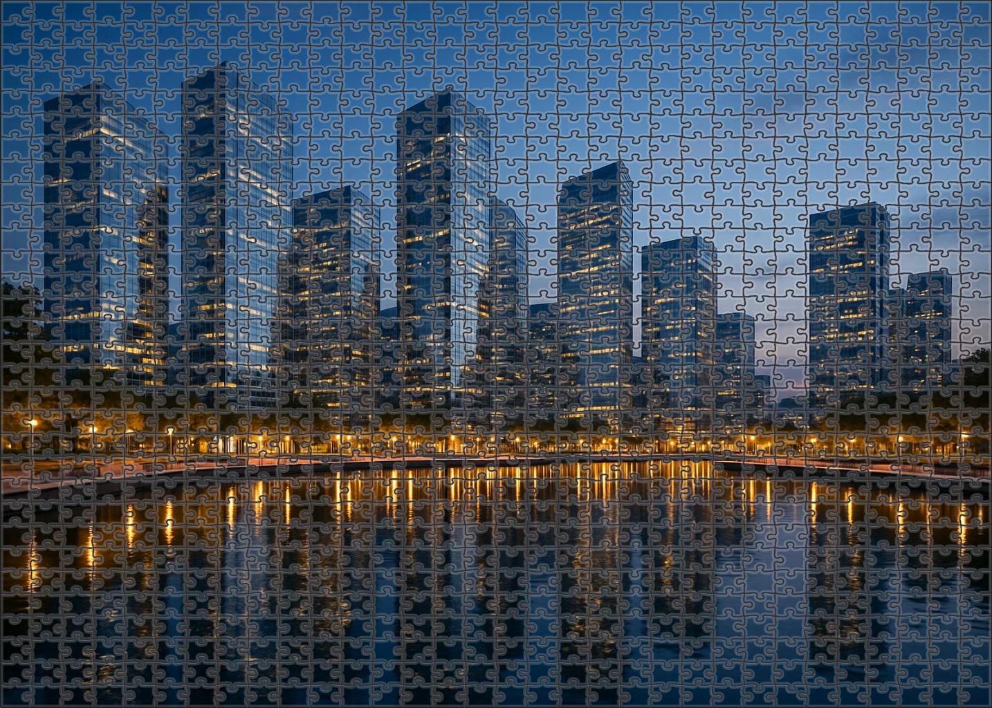 Melbourne Docklands Skyline Australias Innovative Waterfront District With Award-winning Design Puzzle For Kids