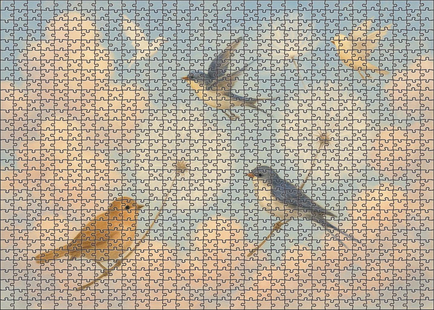 The Dandelion Dream Drifters Custom Jigsaw Puzzle