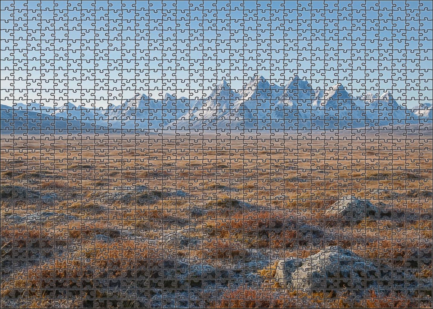 Frozen Tundra Expanse Custom Jigsaw Puzzle