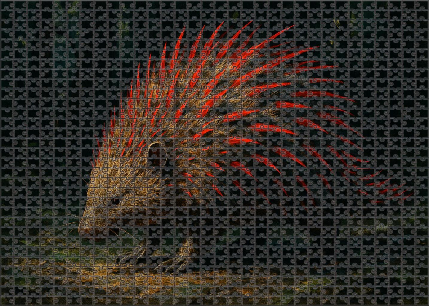 Crimson Bristleback Forest Floor Forager 50 Piece Puzzle