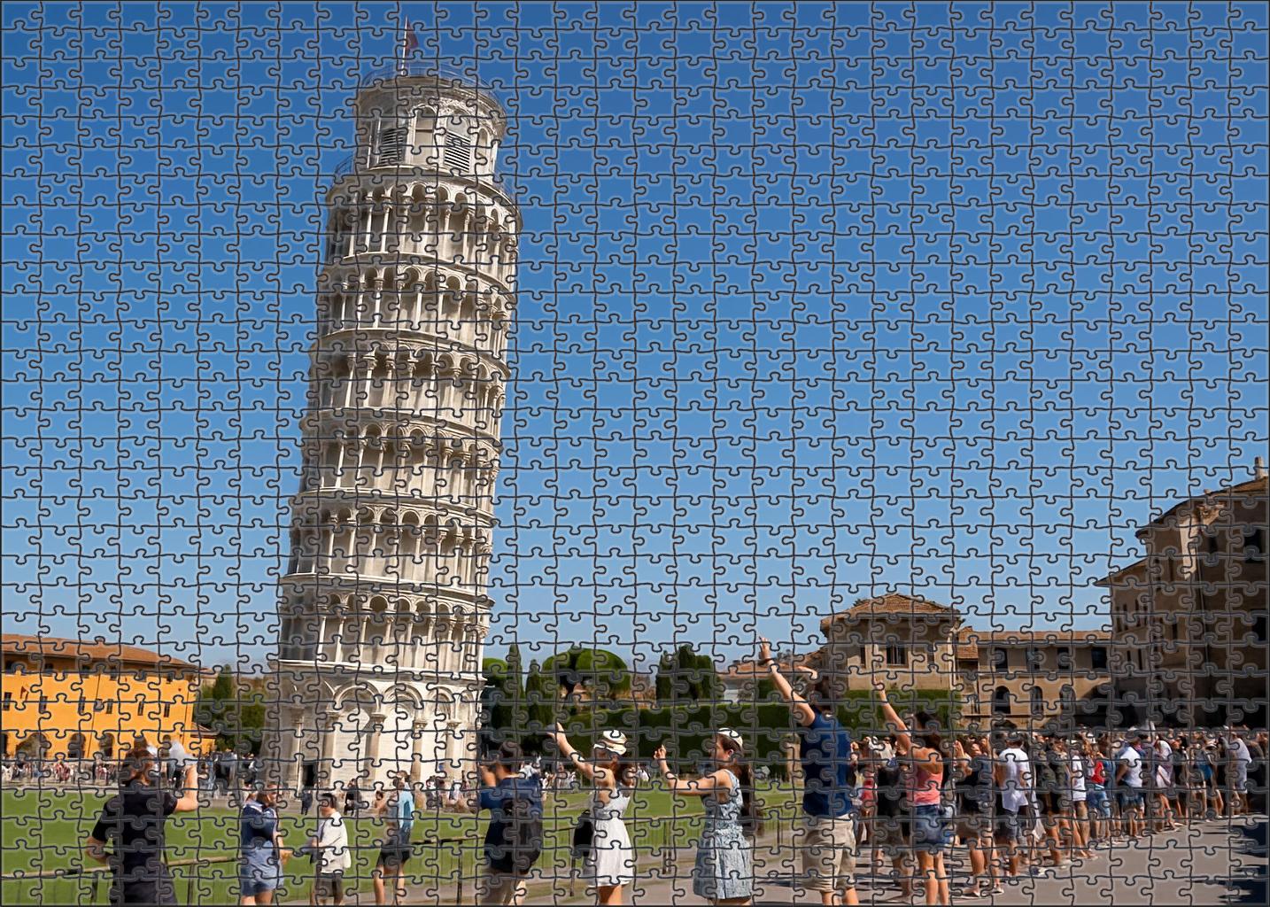 Tower Of Pisa Located In Pisa Italy Recognized By 8400 Globally For Its Characteristic Tilt 1000 Piece Puzzle