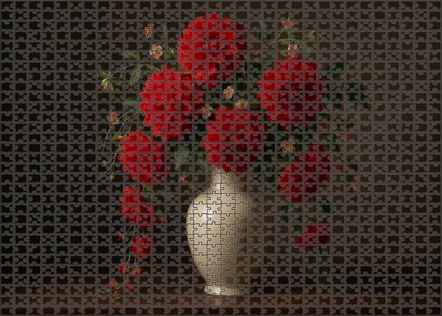 Crimson Cascade Centerpiece 100 Piece Puzzle